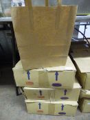 Three Boxes of Brown Paper Takeaway Bags