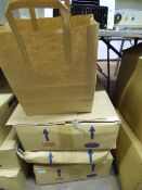 Three Boxes of Brown Paper Takeaway Bags