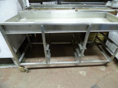 Stainless Steel Mobile Washing Table