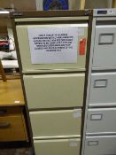 Coffee and Cream Bisley Four Drawer Foolscap Filing Cabinet