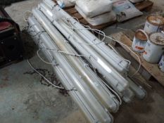 Twelve 5 foot Non-Corrosive Fluorescent Lights Fittings