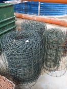 Three Rolls of Plastic Coated Decorative Fencing