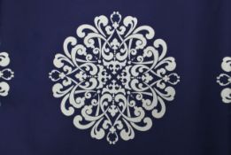 Six Rolls of Purple with Mica Gold Floral Vinyl Wallpaper Design CCDA06