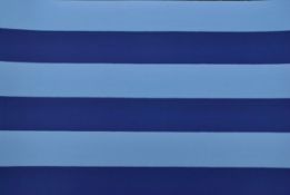 Twelve Rolls of Dark Blue and Pale Blue Broad Stripped Wallpaper CCWS07