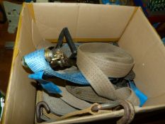 *Box Containing Assorted Ratchet Straps