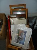 Box Containing Assorted Prints, Etc