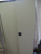 *6' Coffee and Cream Stationery Cabinet Containing Assorted Office Sundries and Files