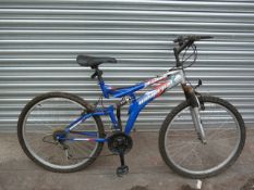 Gents Shadow Universal Mountain Bike with Suspension (Blue and Silver)