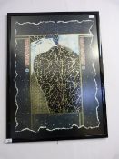 Contemporary Framed Print in High Gloss Black Frame