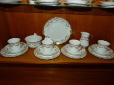 Bone China Tea Set with Gilt Decoration