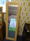 Light Oak Framed Hallway Mirror