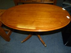 Reproduction Mahogany Oval Occasional Table