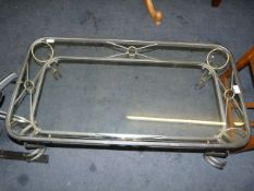 Wrought Iron and Plate Glass Table