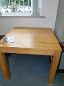 Oak Dining Table on Four Square Legs