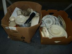 Two Boxes of Assorted Dinnerware