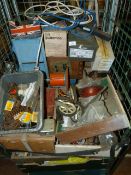 Trolley Containing a Mixed Vintage and Modern Tools