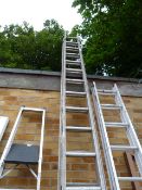 *Seventeen Rung Double Extending Aluminium Ladder Plus One Other