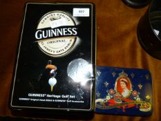 Collectible Guinness Tin Containing a Bottle of Guinness and Golfing Accessories