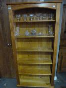 Pine Open Fronted Six Tier Bookcase