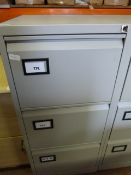 *Three Drawer Foolscap Filing Cabinet (Light Gray)