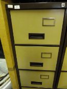 Coffee and Cream Four Drawer Foolscap Filing Cabinet