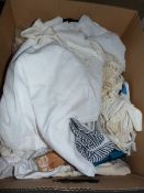 Box of Assorted Vintage Textiles