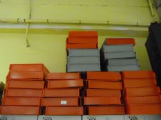 Quantity of Red and Grey Filing Trays
