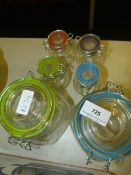 Set of Six Storage Jars