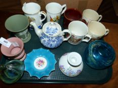 Tray Containing Assorted Commemorative Cups, Etc