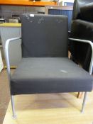 Contemporary Style Reception Chair in Black and Gray