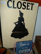 Exterior Wrought Iron Sign Saying 