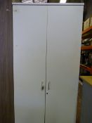 7' White Stationery Cupboard
