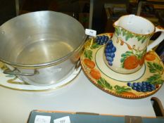 Decorative Jug, Plate, Tray and a Aluminium Jam Pan