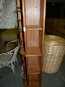 Pine Kitchen Shelf Unit with Cup Hooks