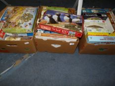 Three Boxes of Assorted Jigsaw Puzzles