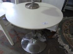 Tulip Style Occasional Table on Chrome Base