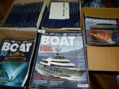 Five Boxes Containing Publications of Boats International