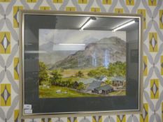 Framed Watercolor by Monica Barry of 