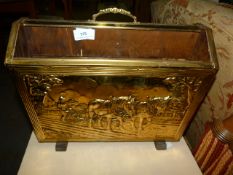 Embossed Brass Magazine Rack