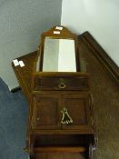 Mahogany Wall Hung Drawer Unit with Bevelled Glass Mirror