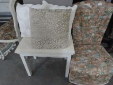 Shabby Chic Style Occasional Table, Three Scatter Cushions and a Bedroom Chair