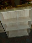 Open Fronted Book Case in LIned Oak Finish
