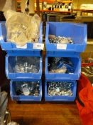 *Six Boxes Containing Assorted Nuts, Bolt, Etc