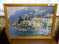 Framed Glazed Print of a Mediterranean Scene