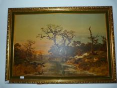 Gilt Framed Print Depicting a Country Scene
