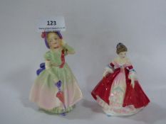 Pair of Small Doulton Figures One Babie and Southern Bell