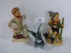 Pair of Hummel Figurines and Goebels Rabbit
