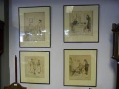 Set of Four George Belcher Cartoons