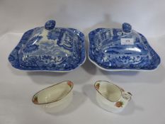 Two Spode Tureens Plus Corports Strawberry Sets