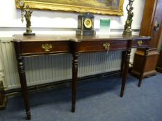 Large Mahogany Three Drawer Hall Table